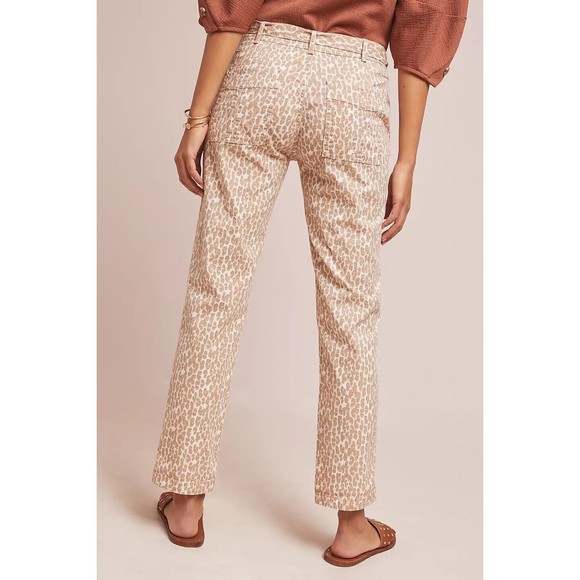 Womens Size 27 Anthropologie The Wanderer Utility Pants Leopard EUC - Picture 5 of 9
